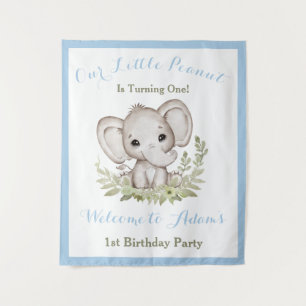First Birthday Boy Welcome Sign Tapestry