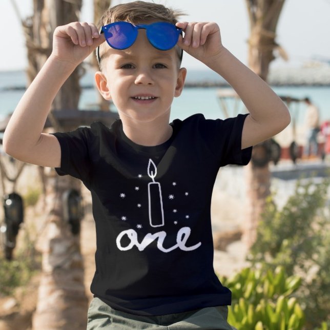 First Birthday Candle one birthday  Baby T-Shirt (Creator Uploaded)