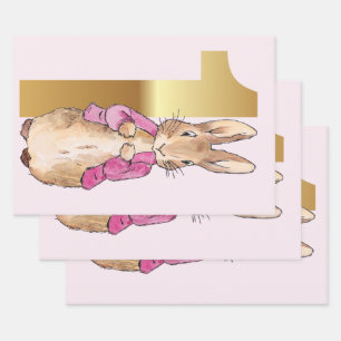 First birthday Classic rabbit Wrapping Paper Sheet