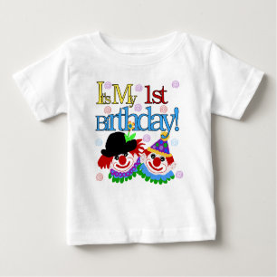 First Birthday Clown Baby T-Shirt
