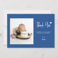 First Birthday Custom Photo navy blue nautical