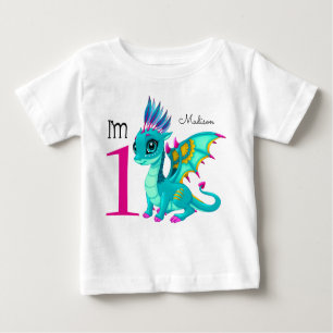 First Birthday Cute Dragon Baby T-Shirt