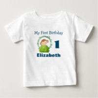 First Birthday Cute Safari Monkey