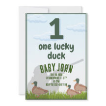 First Birthday Duck Invitation