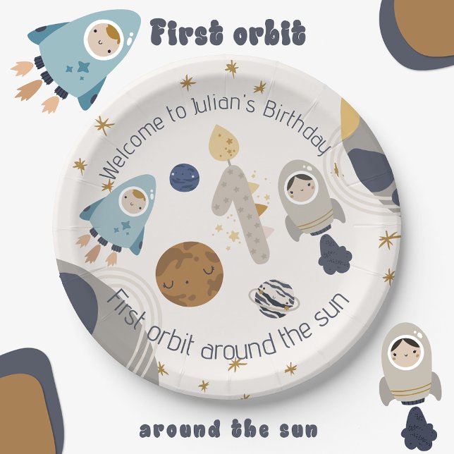 First Birthday, First orbit around the sun! Paper Plate (Creator Uploaded)