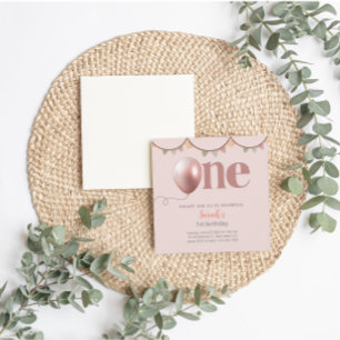 First Birthday Girl Invitation Card