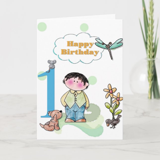 First Birthday Greeting Card (Front)