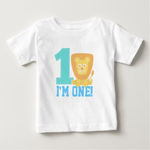 First Birthday, I'm One, Cute Lion Baby T-Shirt