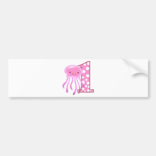 First Birthday Jellyfish Bumper Sticker
