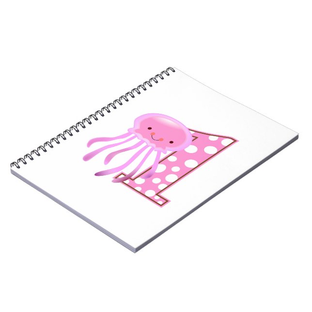 First Birthday Jellyfish Notebook (Left Side)