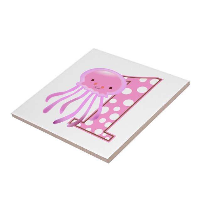 First Birthday Jellyfish Tile (Side)