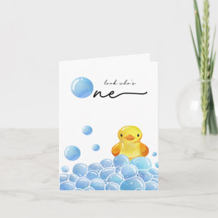 First Birthday Look Who's One Birthday Card