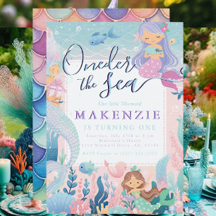 First Birthday Mermaid Invitation