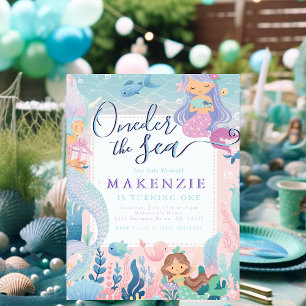 First Birthday Mermaid Postcard