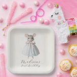 First Birthday Mouse Whimsical Victorian Birthday Paper Plate<br><div class="desc">Add a touch of charm to your celebration with First Birthday Mouse Whimsical Victorian Birthday Paper Plates! Featuring a sweet mouse illustration and a vintage-inspired design,  these plates bring a nostalgic,  cottagecore aesthetic to your child’s special day. Perfect for creating a coordinated and elegant birthday party theme!</div>