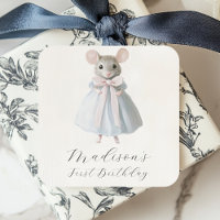 First Birthday Mouse Whimsical Victorian Birthday