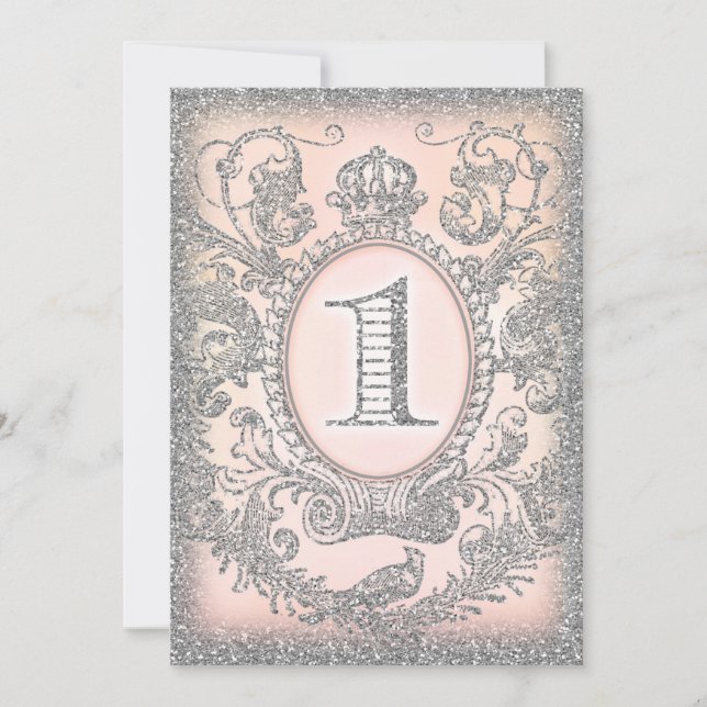 First Birthday Once Upon a Time Princess Silver Invitation (Front)