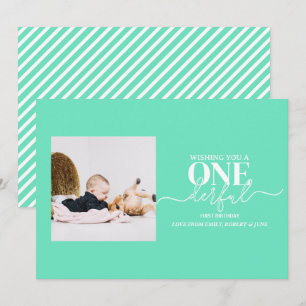 First birthday Onderful typography card