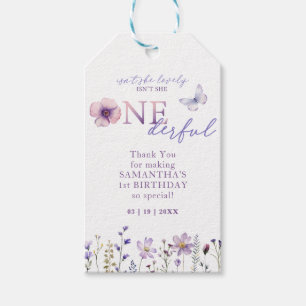 First Birthday Onederful Wildflower Thank You Gift Tags