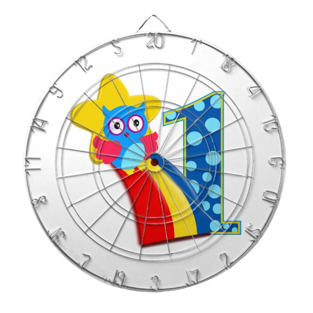 First Birthday Owl Dartboard (Front)