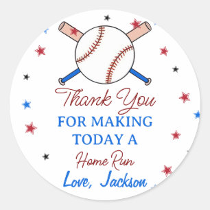 First Birthday Party Baseball Thank You Tags
