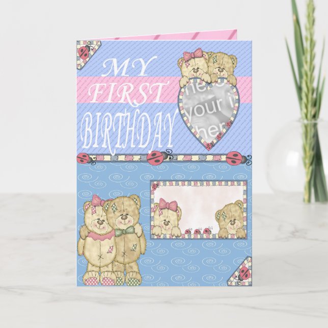 First Birthday Party Card (Front)