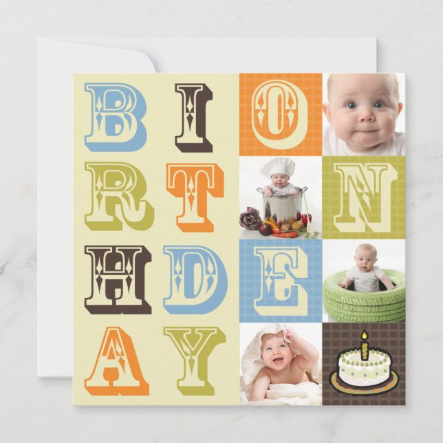 First Birthday Party Invitations (Front)