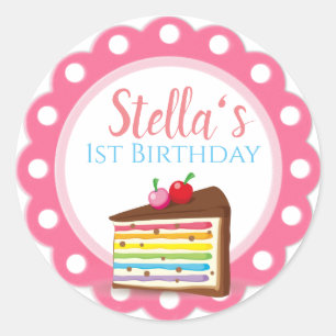 First birthday party stickers