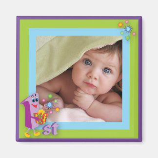 First Birthday Photo Frame Magnet