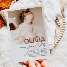 First Birthday Photo Invitation