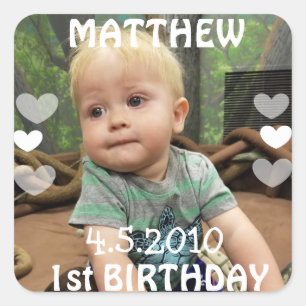 First Birthday Photo Sticker