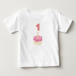 First birthday pink cake baby T-Shirt