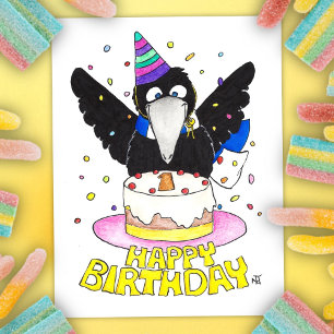 FIRST BIRTHDAY postcard by Nicole Janes