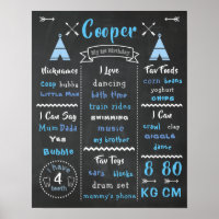 First Birthday Poster Baby Wild One Party Sign