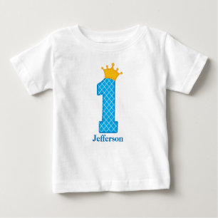 First Birthday Prince Tshirt Personalised