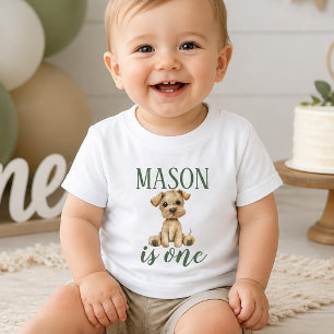 First Birthday Puppy Dog Baby T-Shirt