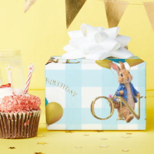 First Birthday Rabbit Strolling  Wrapping Paper
