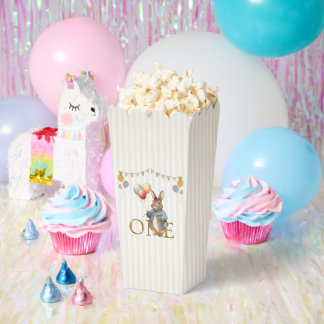 First Birthday Rabbit with balloons Favour Box