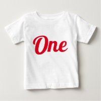 First Birthday Red Baby T-Shirt