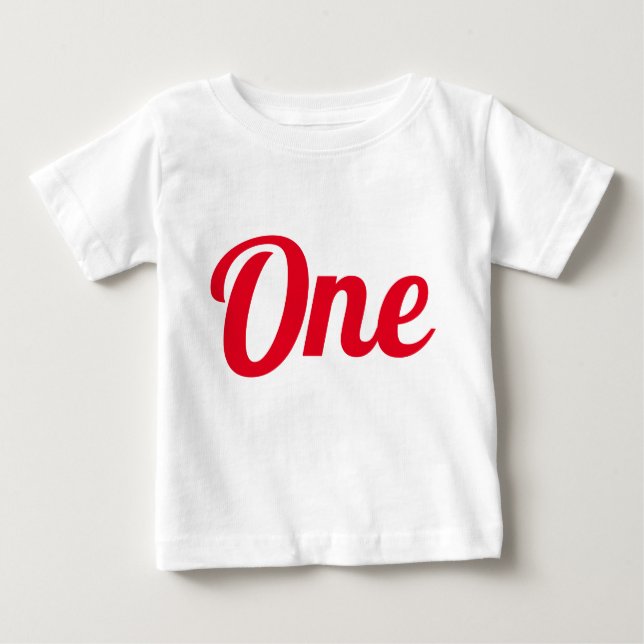 First Birthday Red Baby T-Shirt (Front)