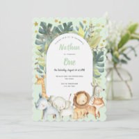 First birthday safari jungle animals