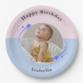 First Birthday Shooting Star  Paper Plate
