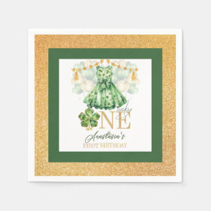 First Birthday St Patrick's Day Personalised Napkin