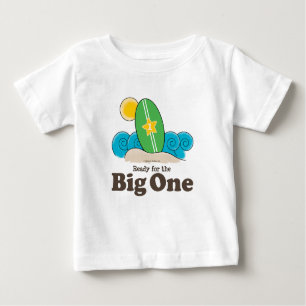 First Birthday Surfboard Surf Baby T shirt