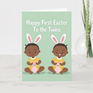 First Birthday Twins Card