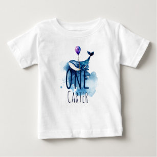 First Birthday Under the Sea Custom Name Baby T-Shirt