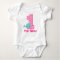 First Birthday Whale Pink Personalised Shirt