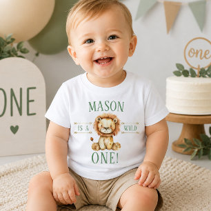 First Birthday Wild One Lion Baby T-Shirt