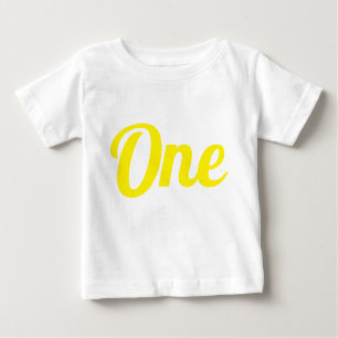 First Birthday Yellow Baby T-Shirt