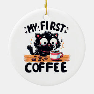 First Black Coffee Adventure Ceramic Ornament